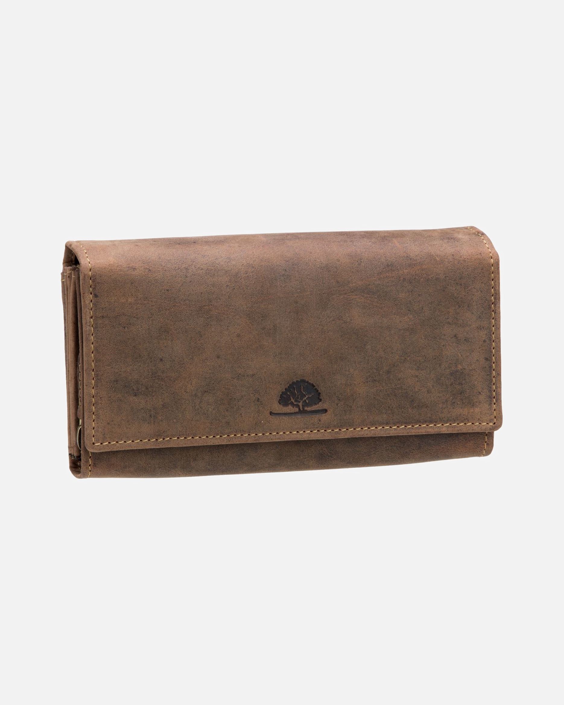 Portemonnaie für Weiblich Greenburry Geldbörse Vintage 1669 lang Sattelbraun