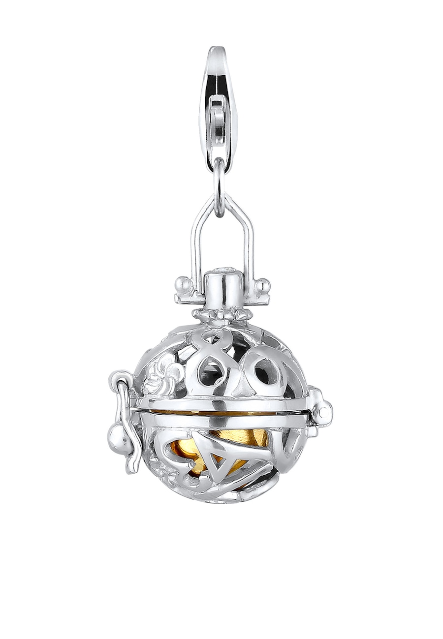 Nenalina Klangkugel Ornament Zirkonia 925 Silber silberfarben Damen