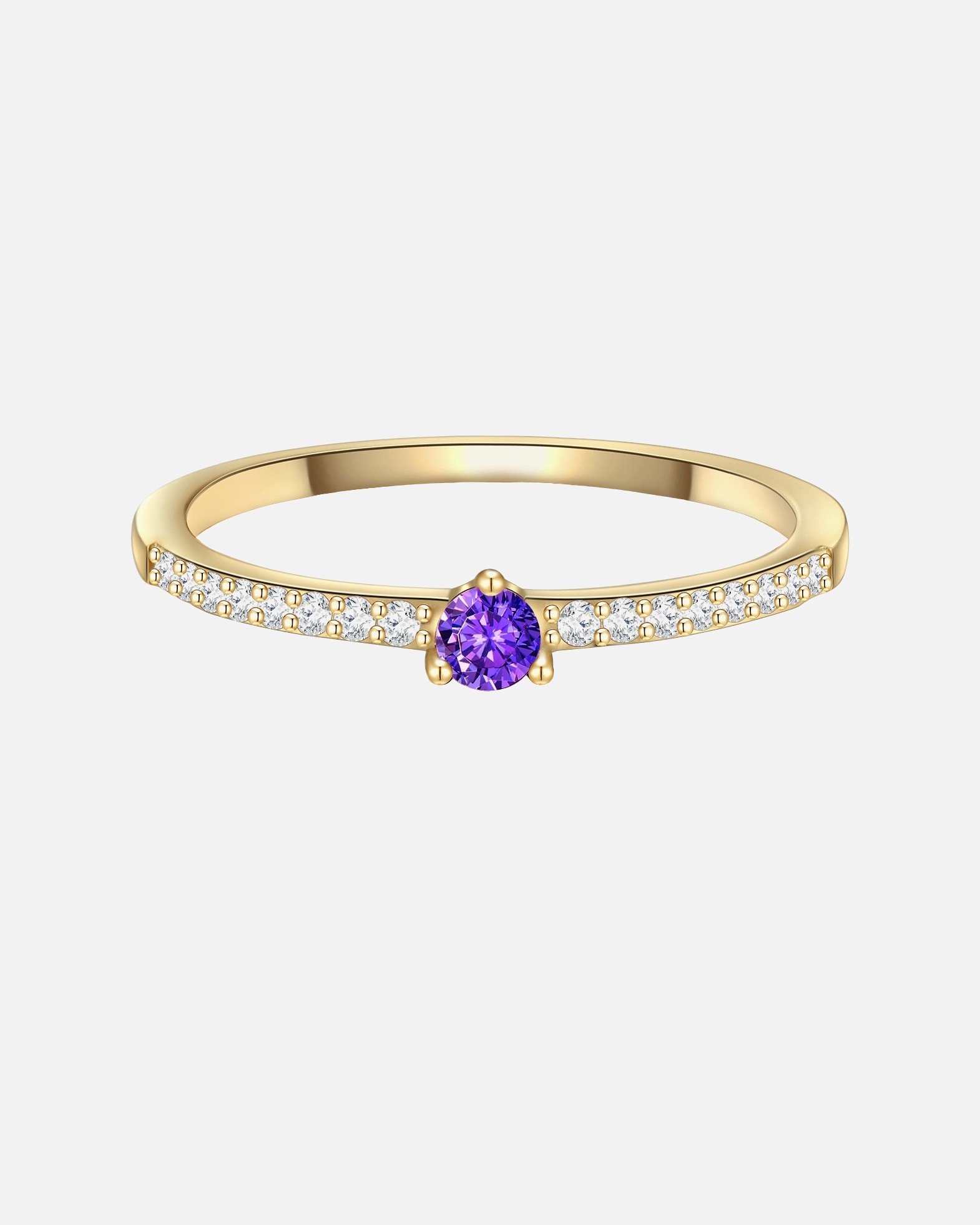 Ring für Weiblich Glanzstücke München Ring Sterling Silber Zirkonia in Gelbgold 50
