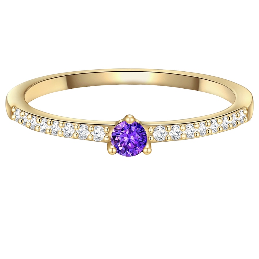 Glanzstücke München Ring Sterling Silber Zirkonia in Gelbgold 58 Damen