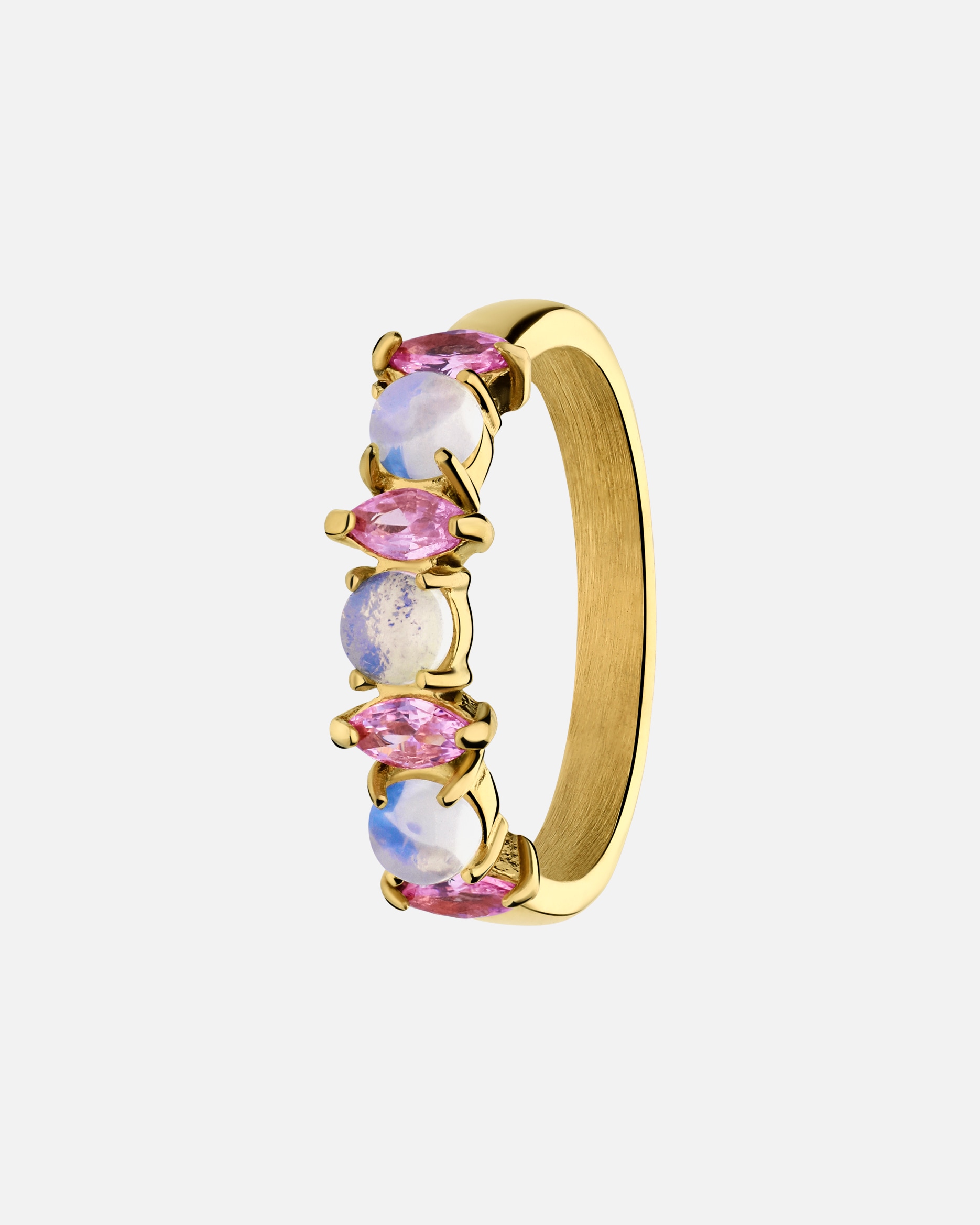 Ring für Weiblich Lucardi Ring Stahl - Gelbgold 53mm