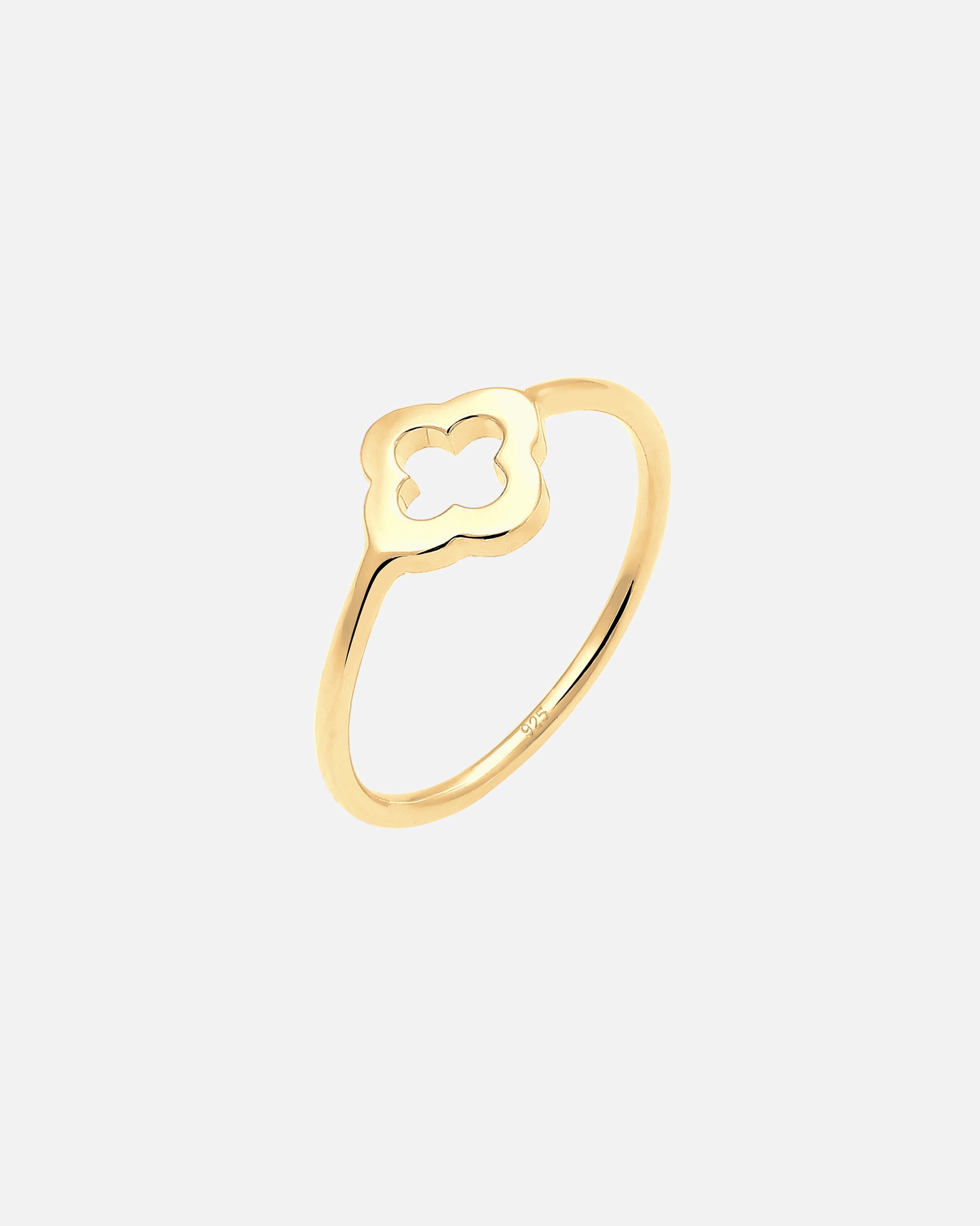 Ring für Weiblich Elli Kleeblatt Glücksbringer Luck 925 Sterling Silber 52