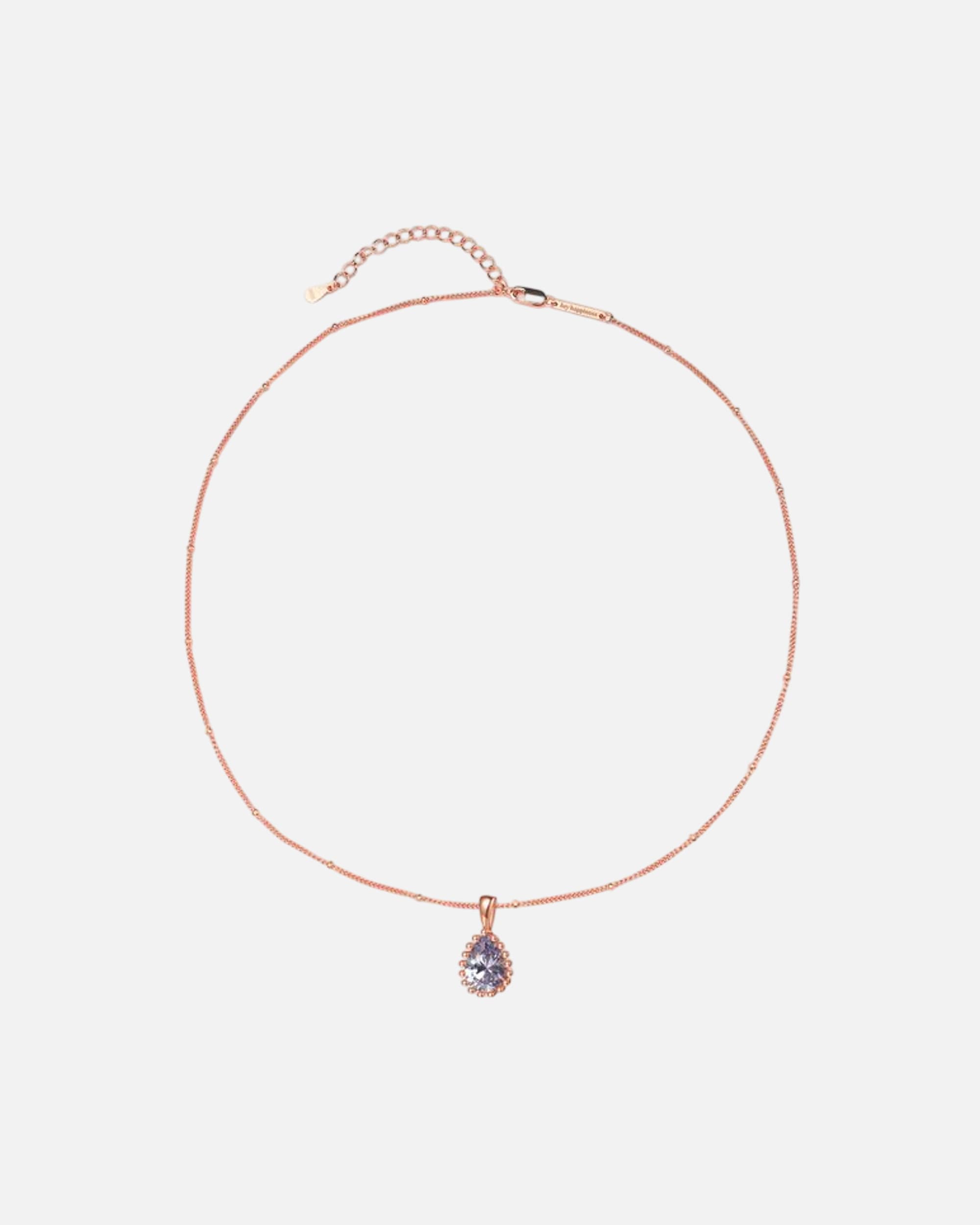 Halskette für Weiblich Hey Happiness Default Brand Line Juni Geburtsstein Halskette aus 925 Sterling Silber Gold