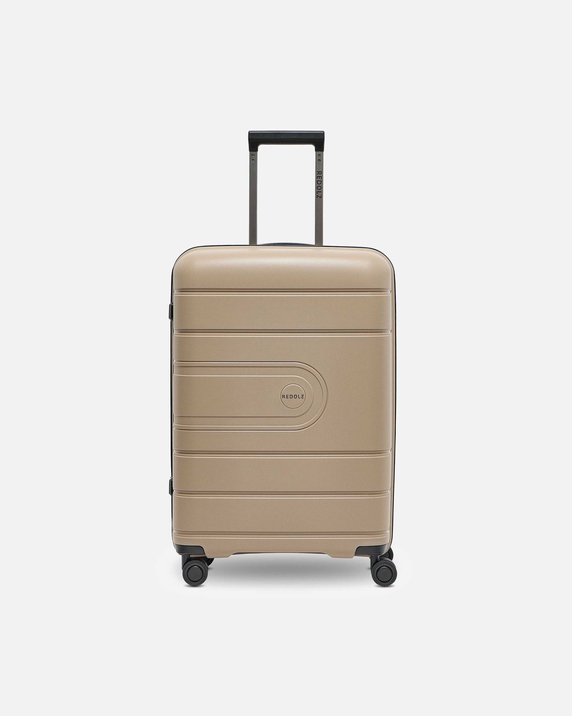 Koffer für Männlich Redolz Essentials 11 MEDIUM 4 Rollen Trolley 66 cm beige