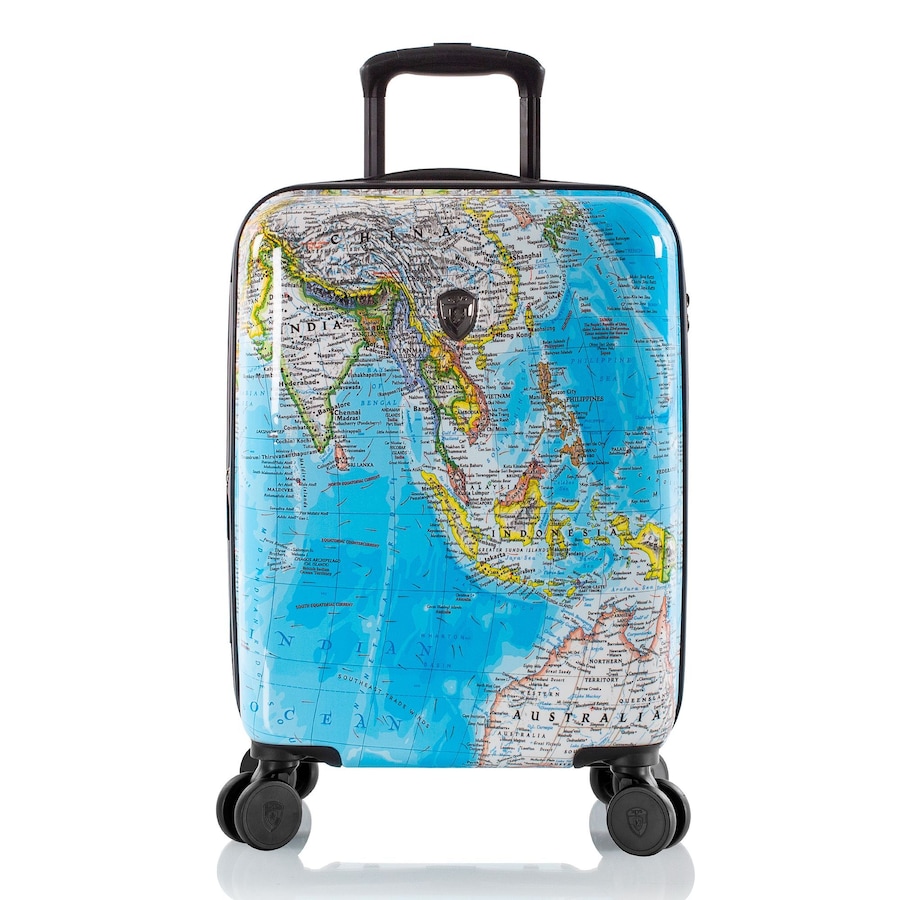 Heys Black Camo 4 Rollen Kabinentrolley S 53 cm mit Dehnfalte world map Grau Herren