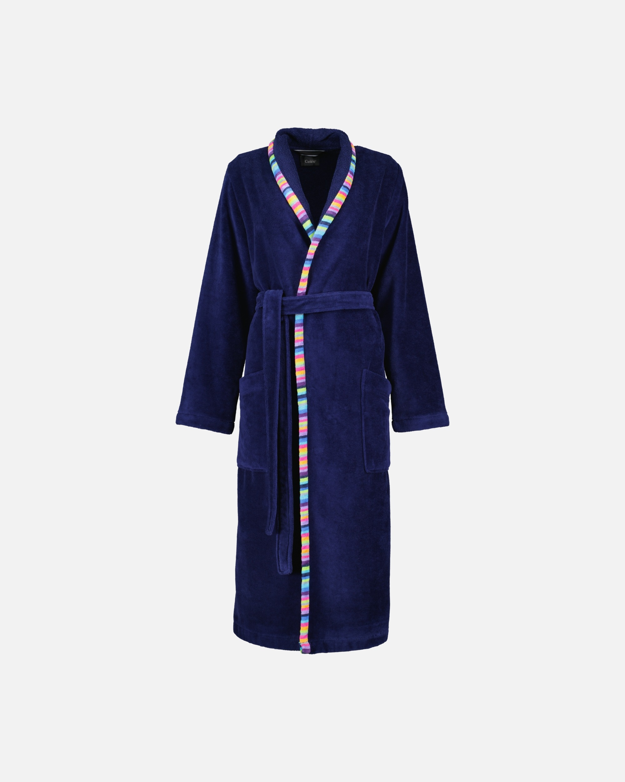 Bademantel für Weiblich Cawö Cawö Bademäntel Damen Schalkragen Schalkragen 839 marine - 11 XL