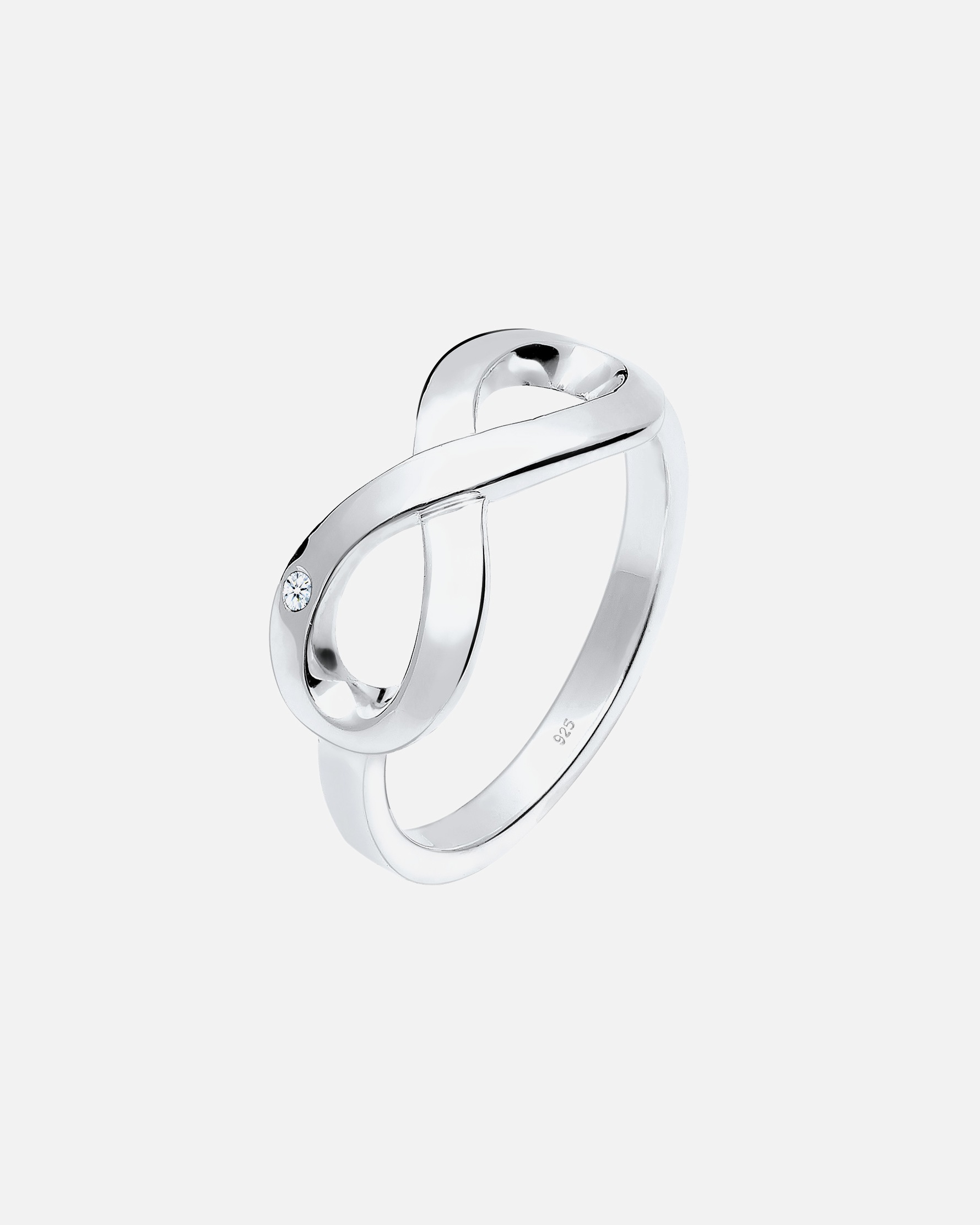 Ring für Weiblich Elli DIAMONDS Infinity Ewig Diamant (0.015 ct.) 925 Silber 54