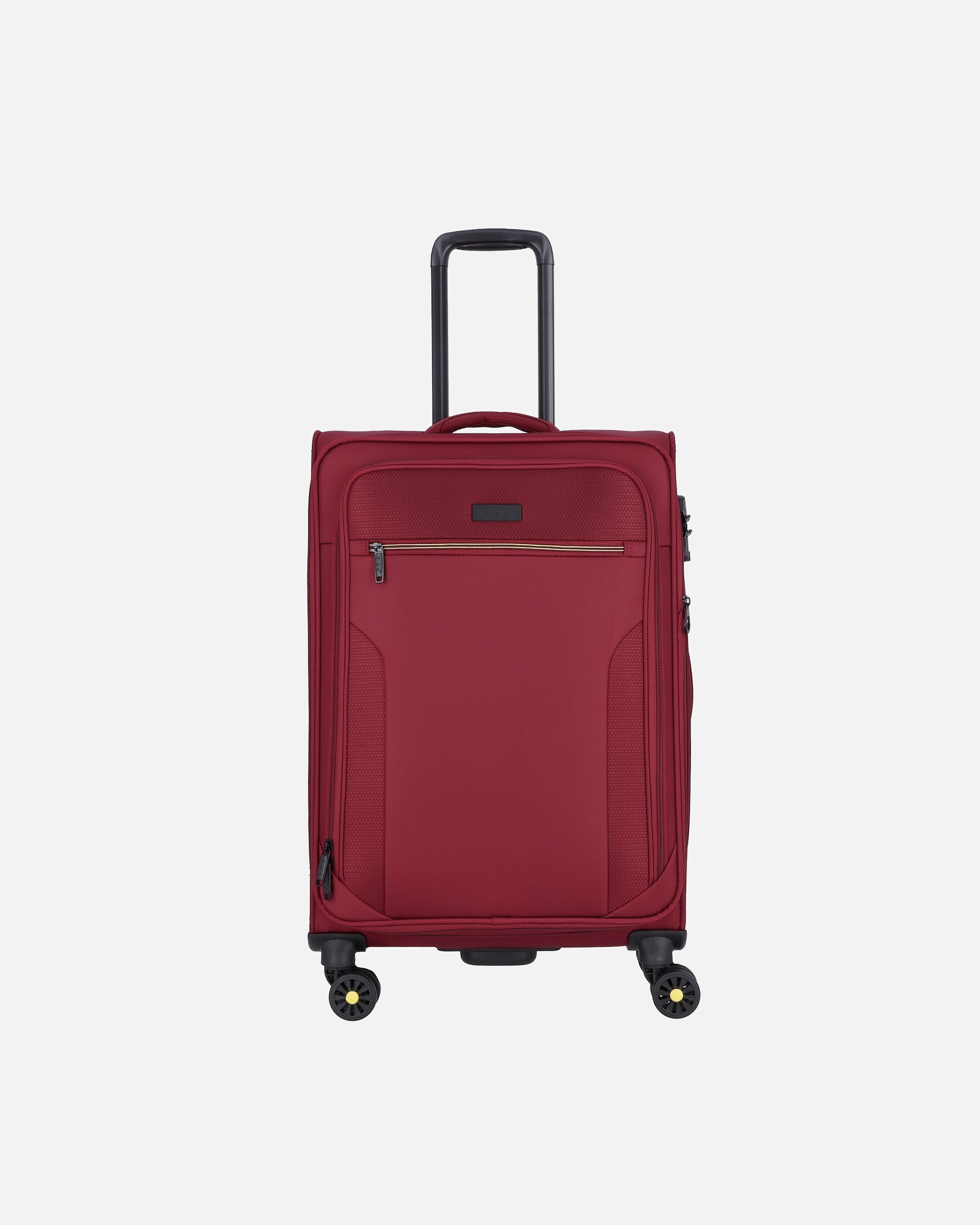 Koffer für Männlich d & n Travel Line 9704 4 Rollen Trolley M 68 cm mit Dehnfalte dark red