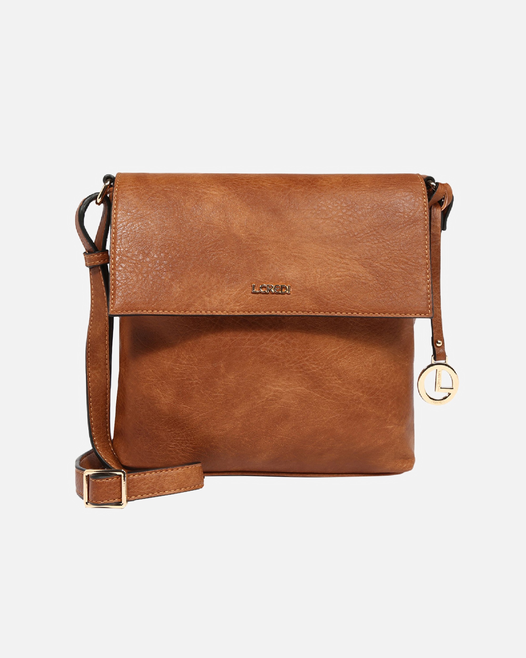 Clutch für Weiblich L.CREDI Jana Umhängetasche cognac