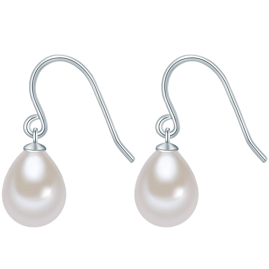 Valero Pearls Perlen-Ohrhänger Sterling Silber Süßwasser-Zuchtperle in 63,0 mm Damen