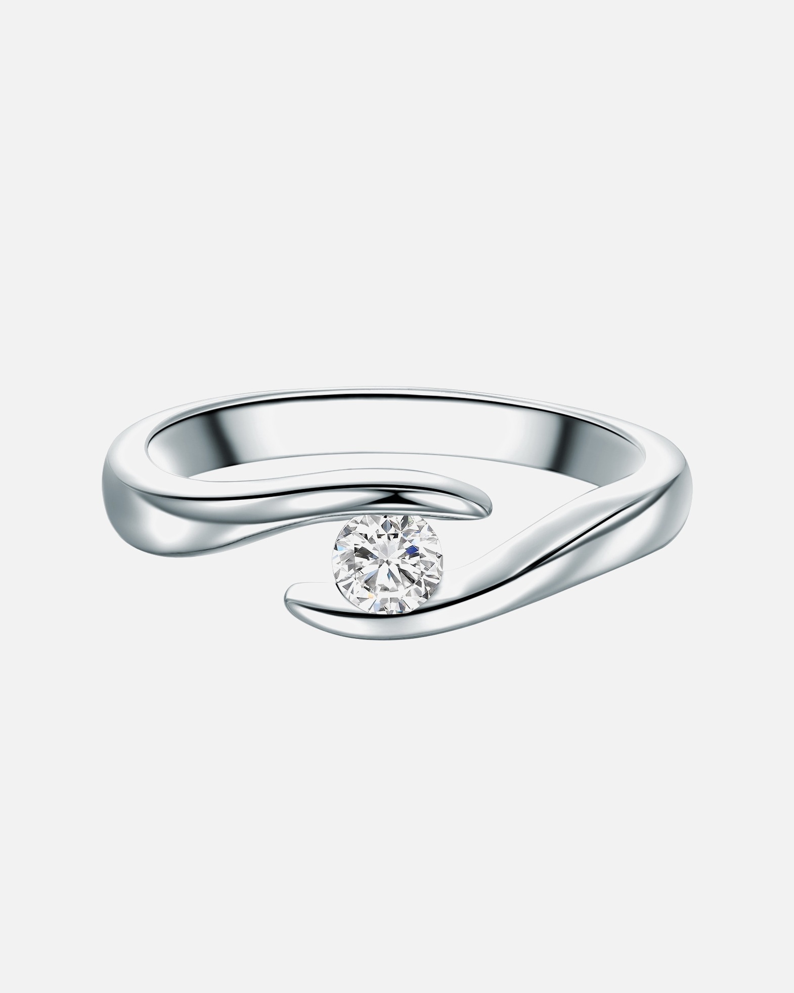 Ring für Weiblich Trilani Ring aus Sterling Silber in Silber mit Zirkonia 60