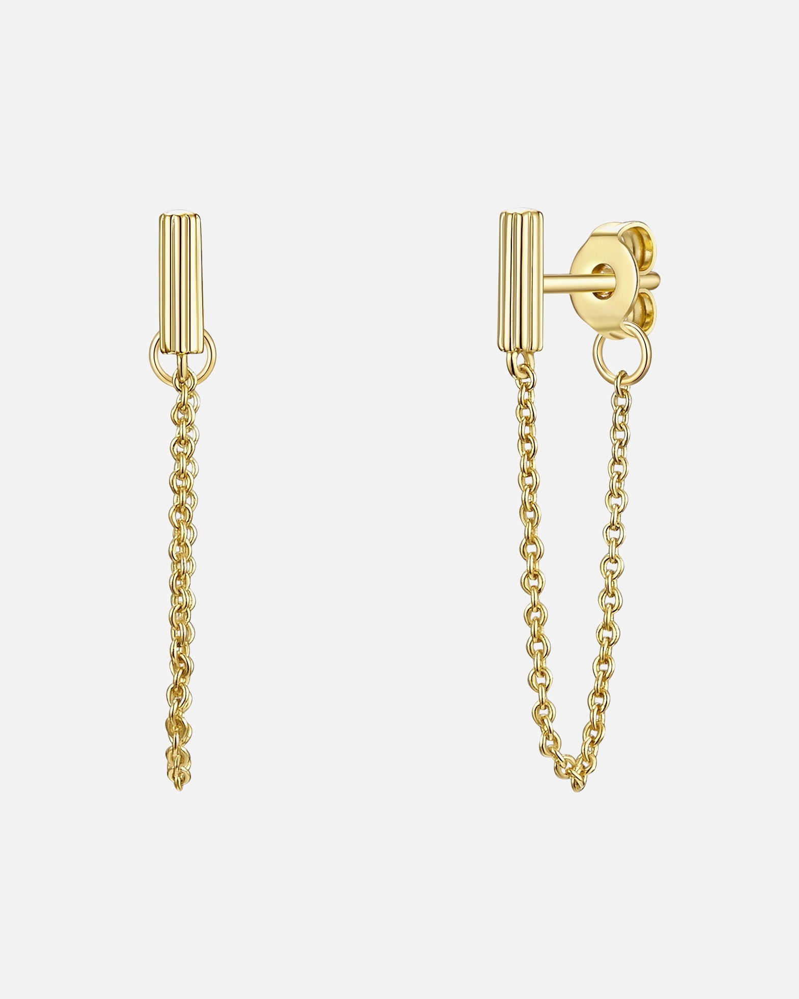 Ohrringe für Weiblich Glanzstücke München Ohrstecker Sterling Silber in Gelbgold 24,1 mm