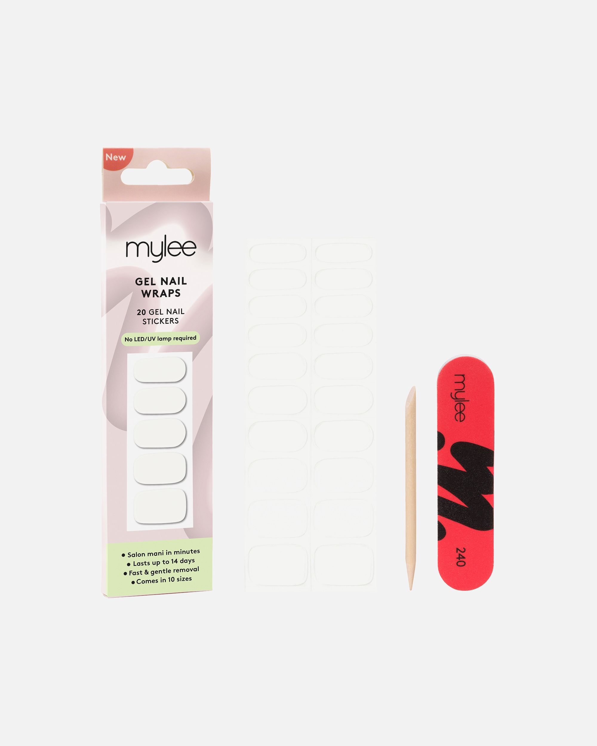 Nagelsticker für Weiblich Mylee Gel-Nagelfolien Clear As Day