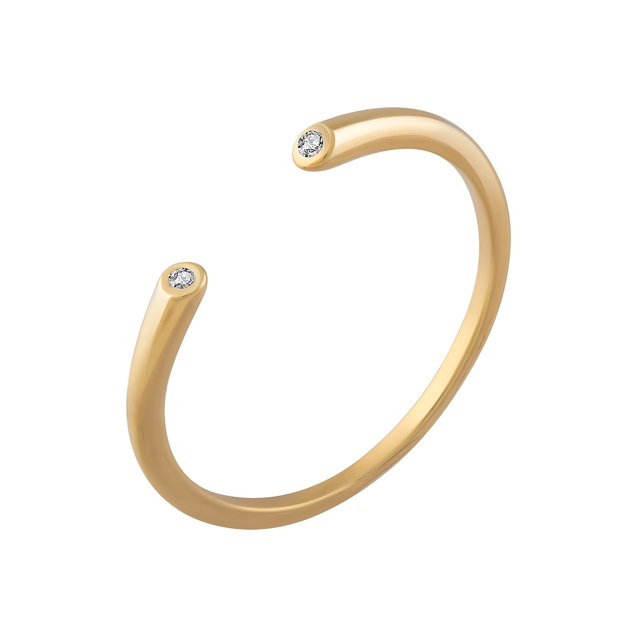 caï Ring 925/- Sterling Silber Zirkonia 050 (15,9) Weiss Damen