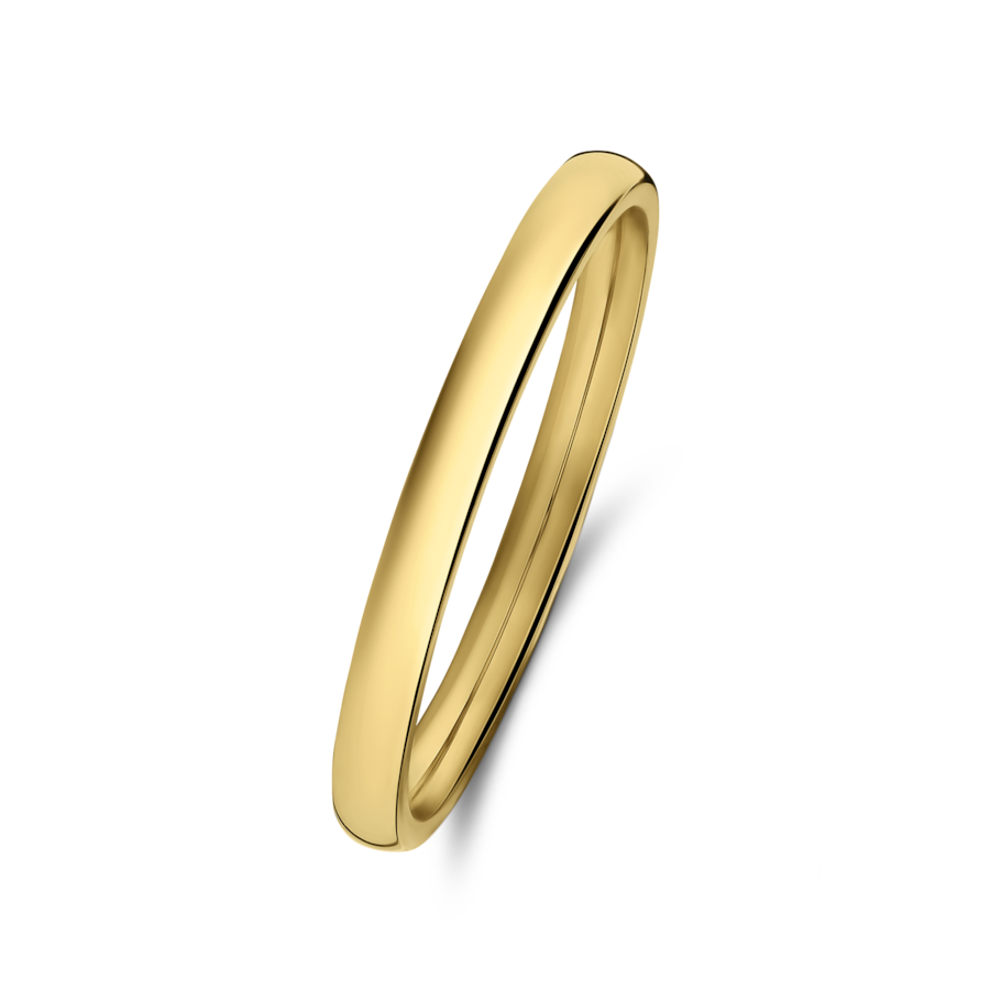 Lucardi Ring Stahl Gold - 66mm Damen