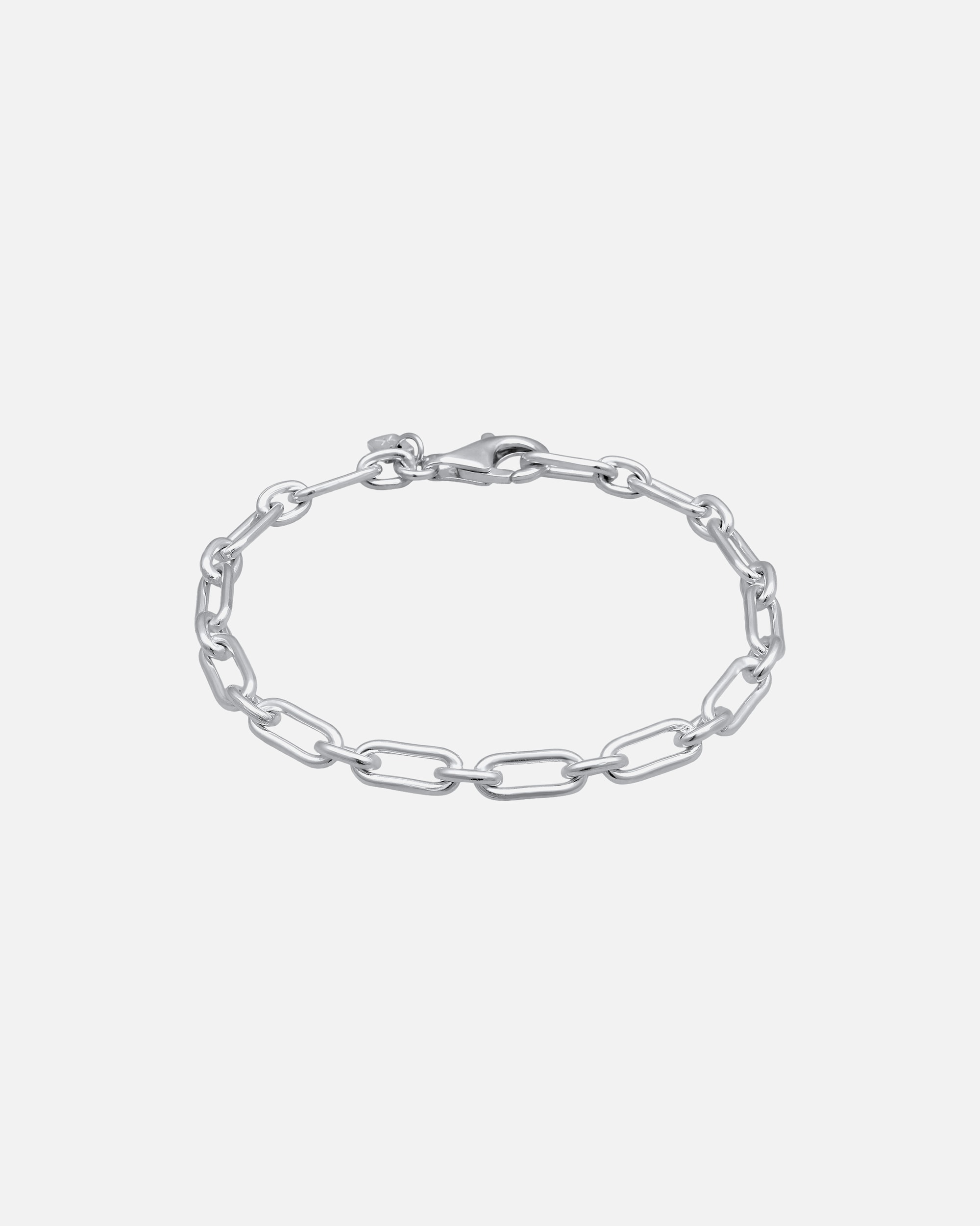 Armband für Männlich KUZZOI Gliederkette Modern Oval 925 Sterling Silber 19