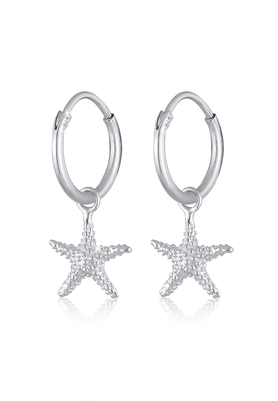 Elli Creolen Seestern Meer Maritim 925 Sterling Silber silberfarben Damen
