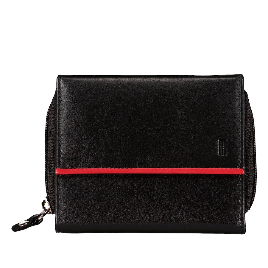 Hausfelder Manufaktur Geldbörse Multicolor Schwarz Rot Damen