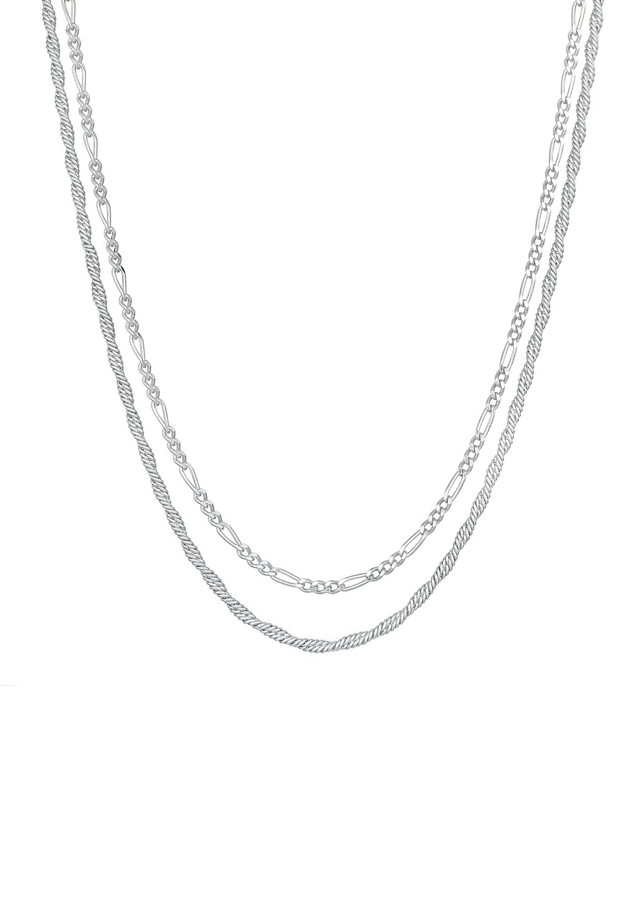 KUZZOI Herren Kordel Figaro 2er Set 925 Silber silberfarben