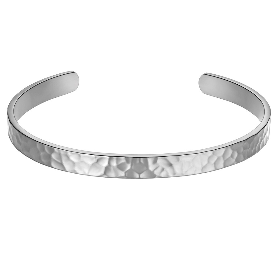 True Rebels Armreif aus Edelstahl in silber 18,0 cm - 21,0 Herren