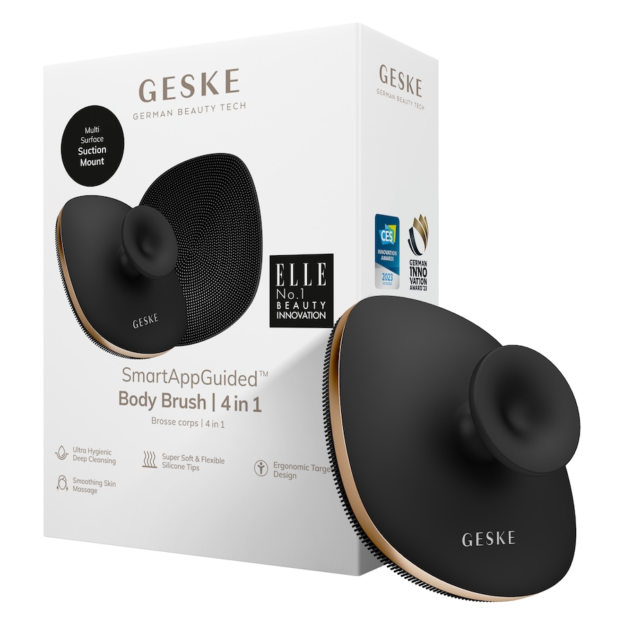 GESKE Body Brush | 4 in 1 Design mit Metallring Reinigungsbürste Gray