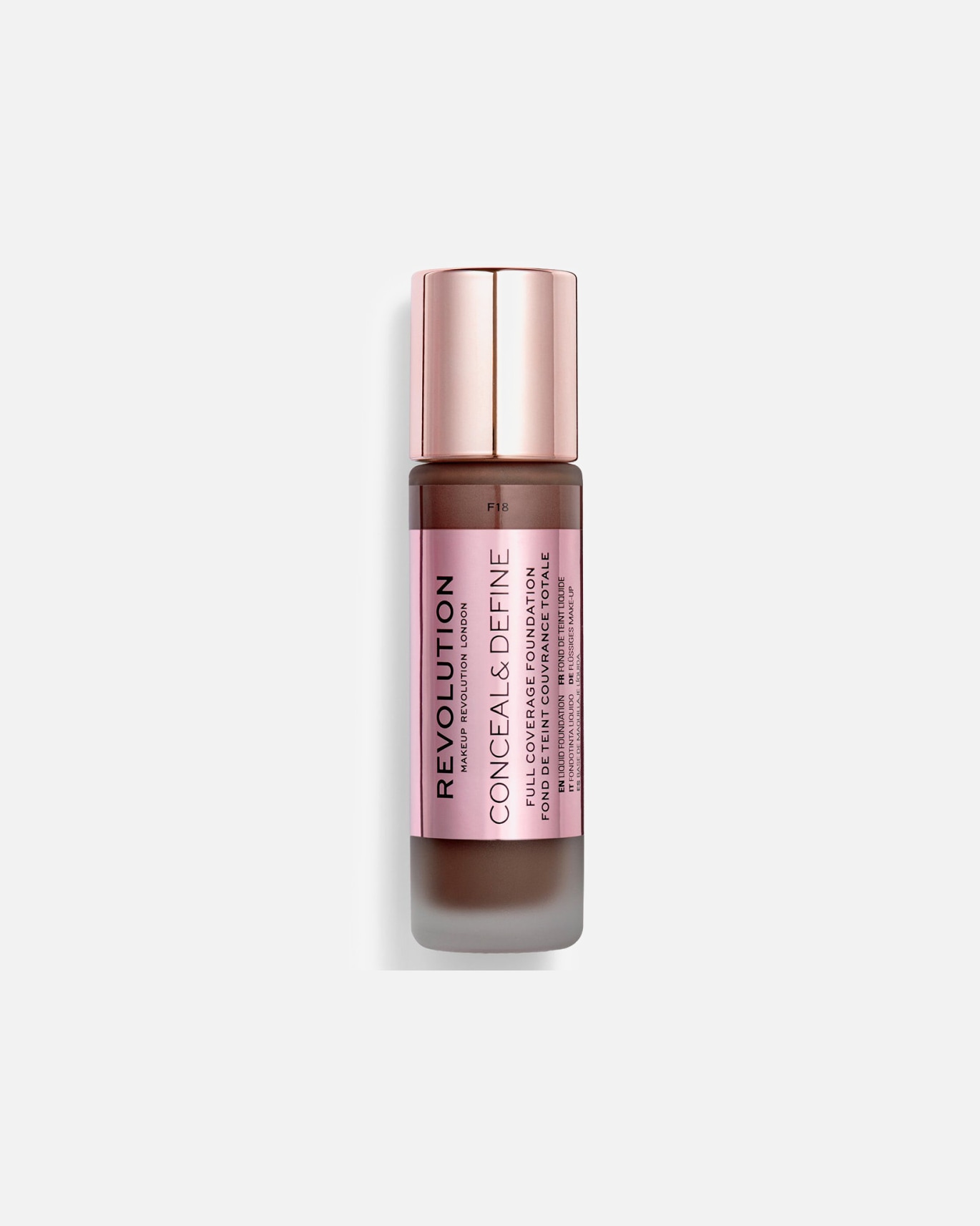 Foundation für Unisex Makeup Revolution Conceal & Define Foundation F18