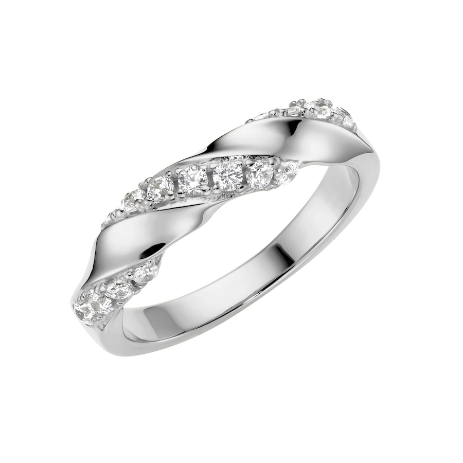Giorgio Martello Milano Ring mit weißen Zirkonia, Silber 925 52