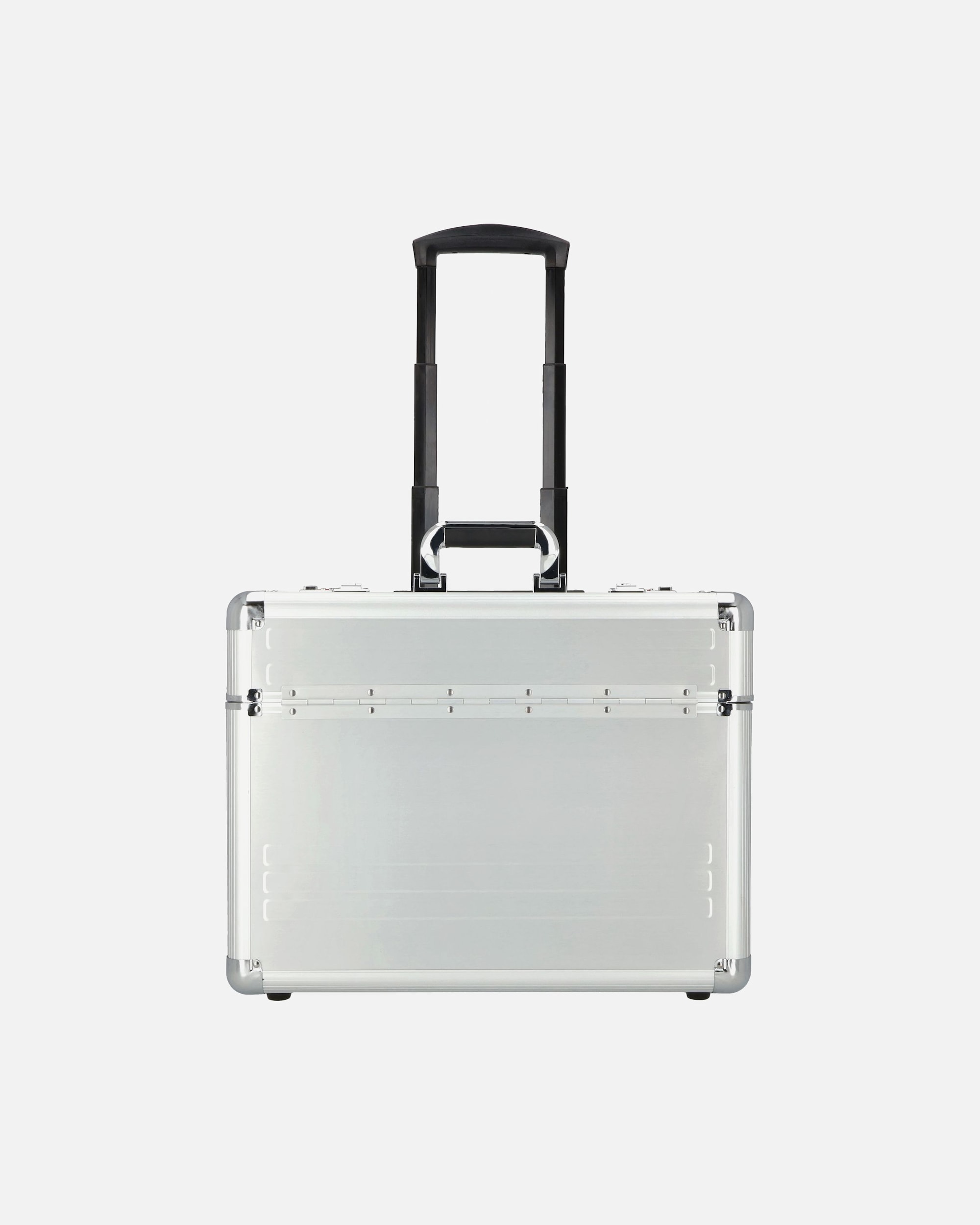 Koffer für Männlich Dermata 2-Rollen Pilotentrolley Aluminium 48 cm Laptopfach silber