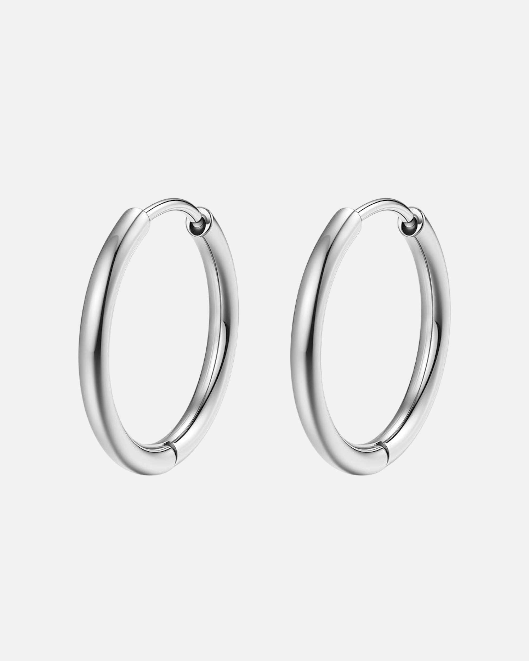 Ohrringe für Weiblich Hey Happiness Default Brand Line Klassische Creolen – Edelstahl, wasserfest 12 mm