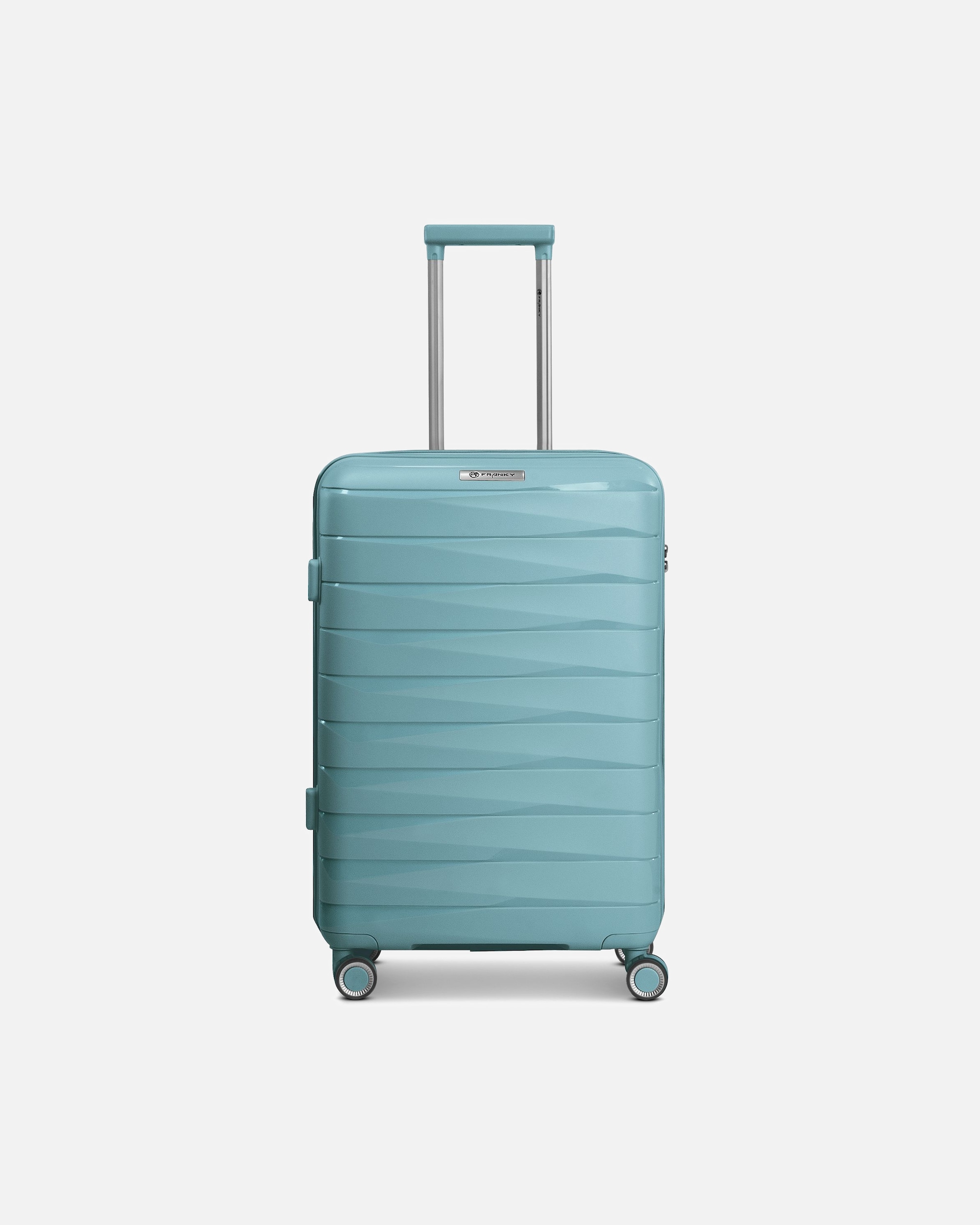 Trolley für Männlich Franky London 4 Rollen Trolley M 65 cm mit Dehnfalte mint green
