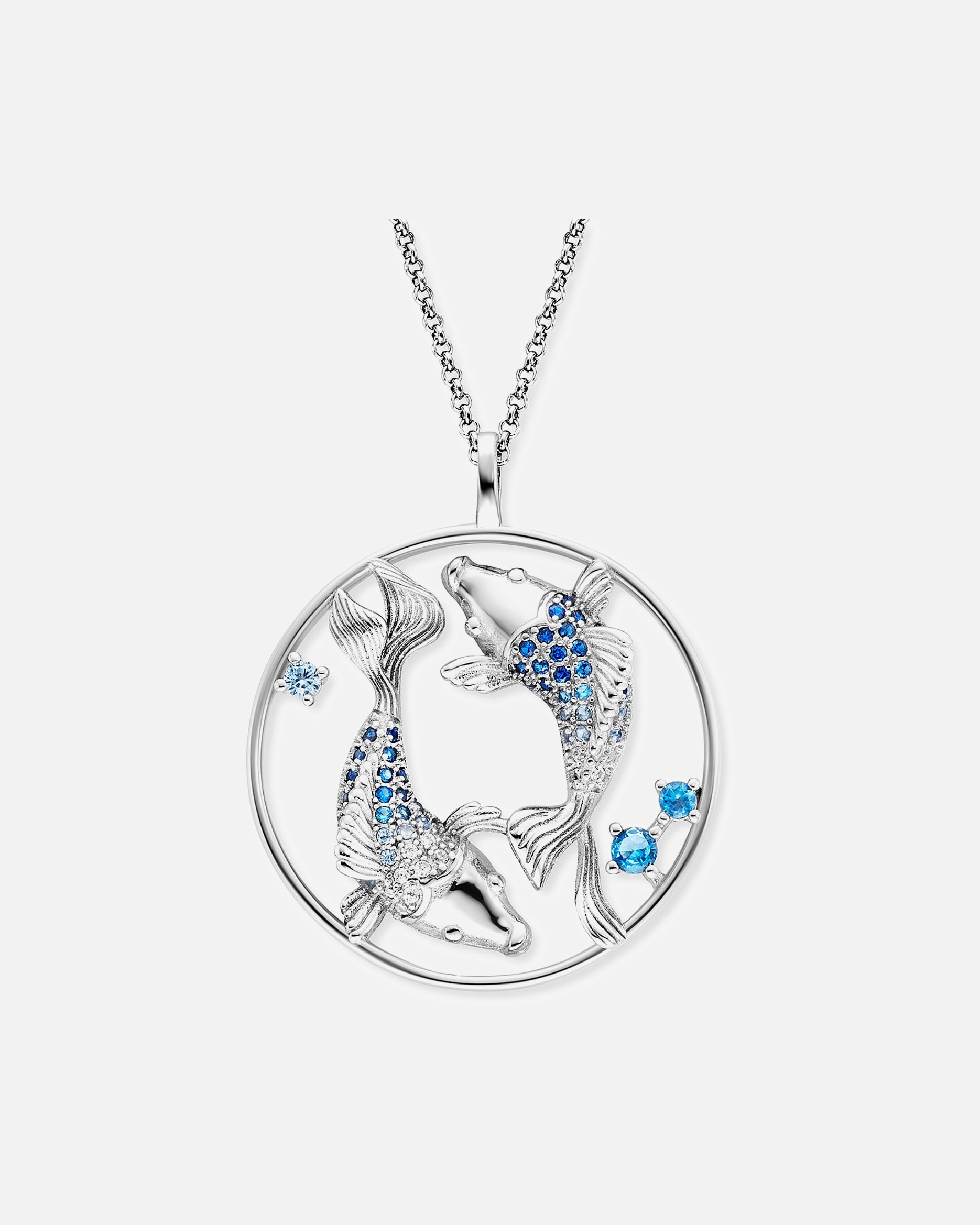 Halskette für Weiblich Engelsrufer Kette 925er Silber blau, silber