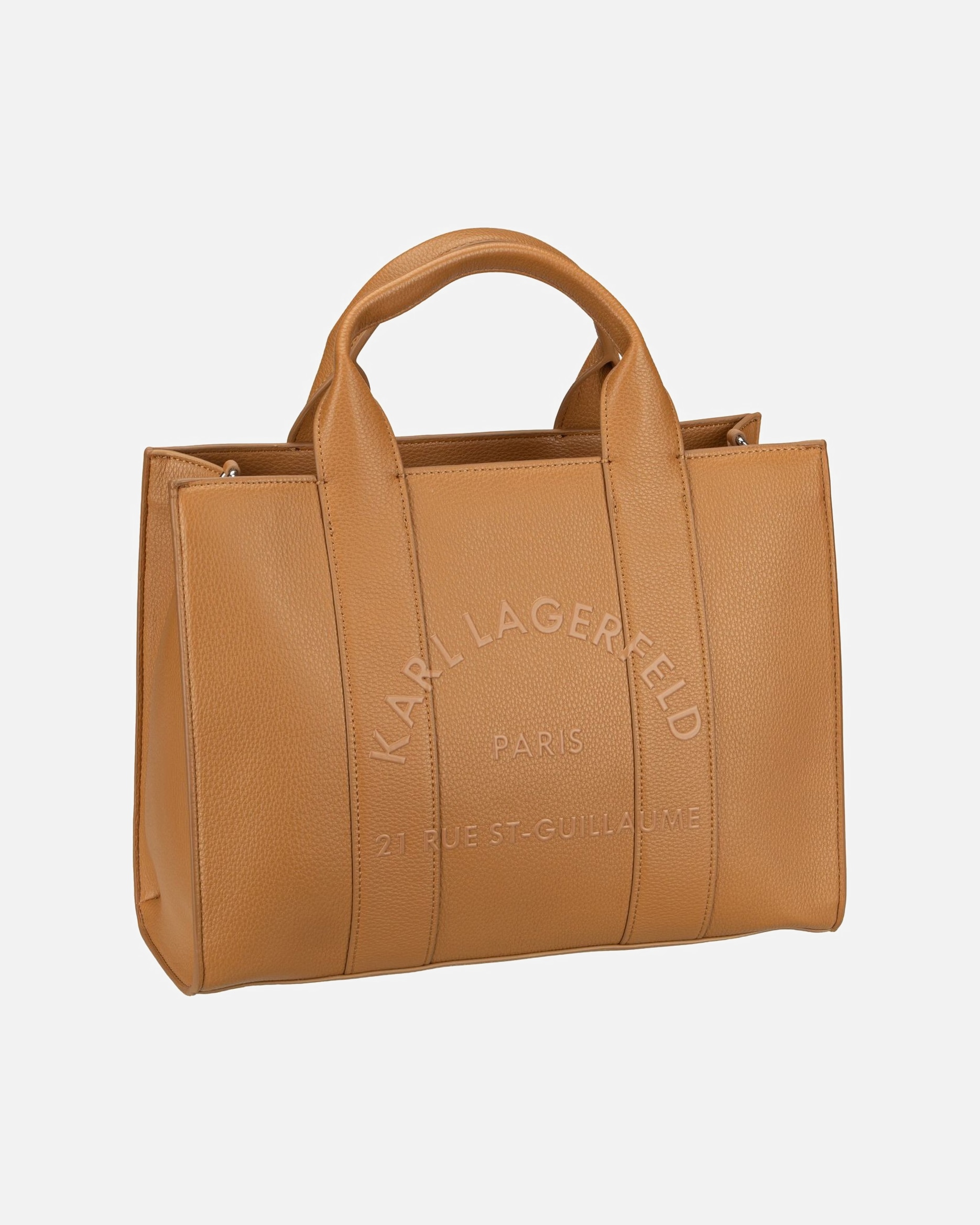 Handtasche für Weiblich Karl Lagerfeld Handtasche K/RSG Pebble Square Med Tote Caramel