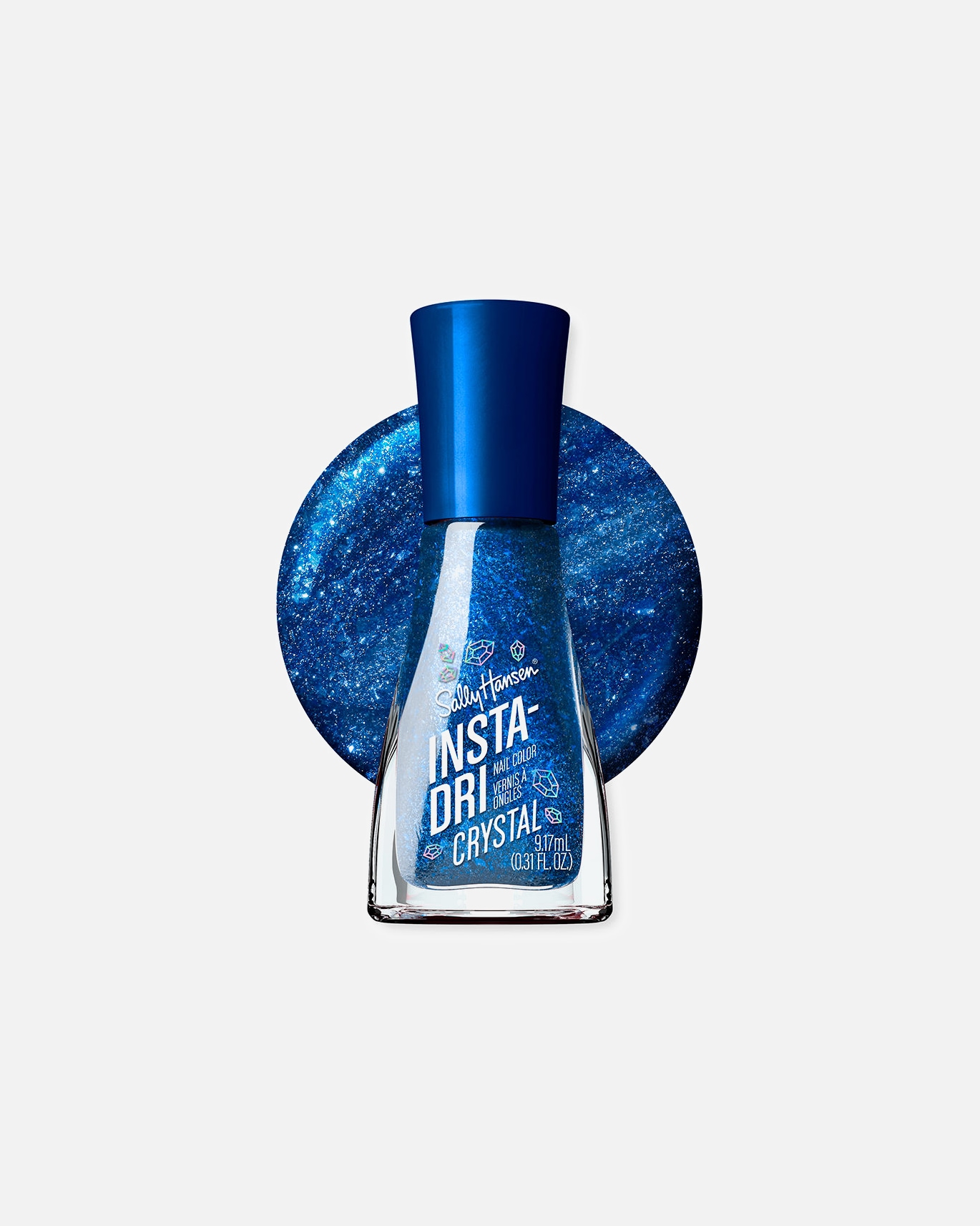 Nagellack für Unisex Sally Hansen INSTA-DRI CHROME Nagelfarbe 123-Cpbalt Blue