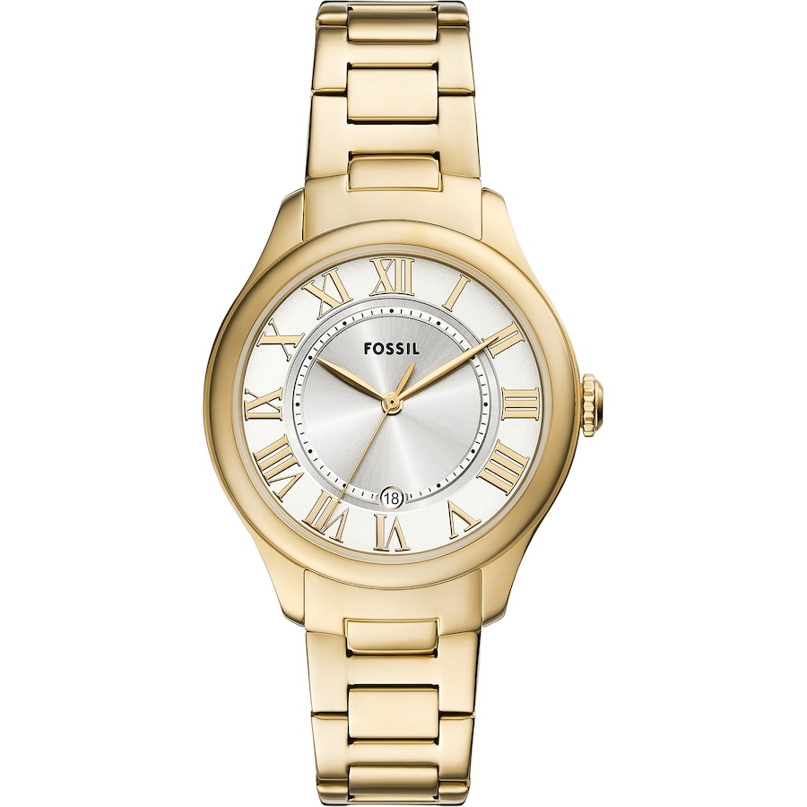 Fossil Damenuhr Edelstahl gold Damen