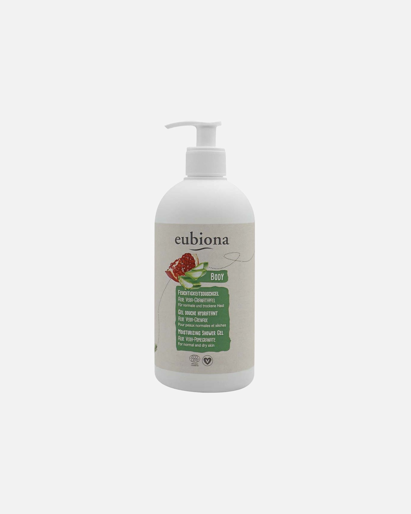 Duschgel für Unisex Eubiona Feuchtigkeitsduschgel - Aloe Vera-Granatapfel 500 ml