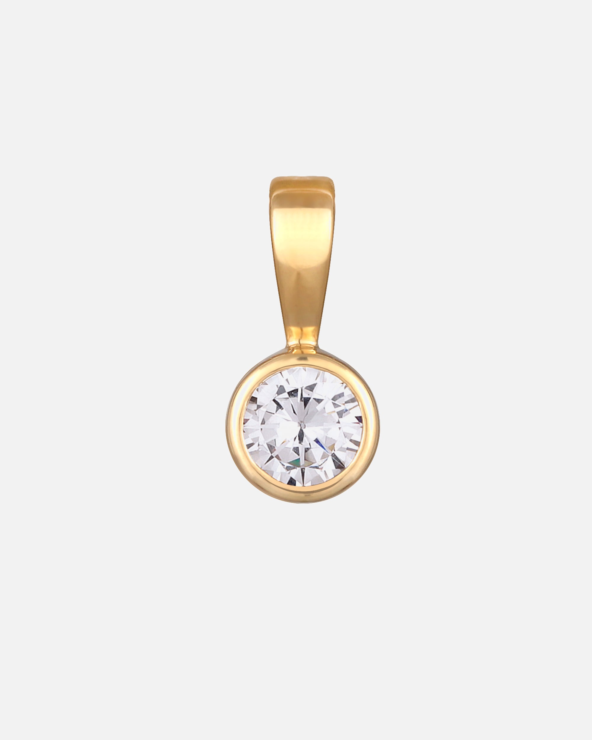 Schmuckanhänger für Weiblich Nenalina Solitär Zirkonia Damenkette Basic 925 Silber goldfarben