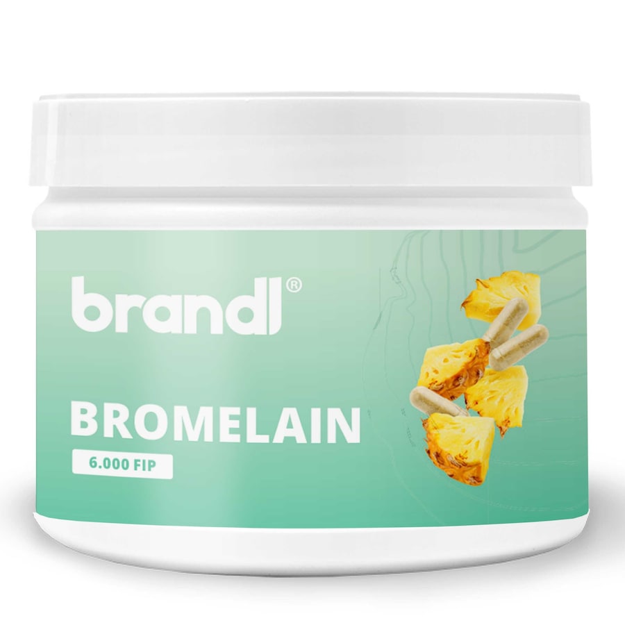 Brandl Nutrition Bromelain | Enzyme aus der Ananas 60 Kapseln 44 g Schwarz