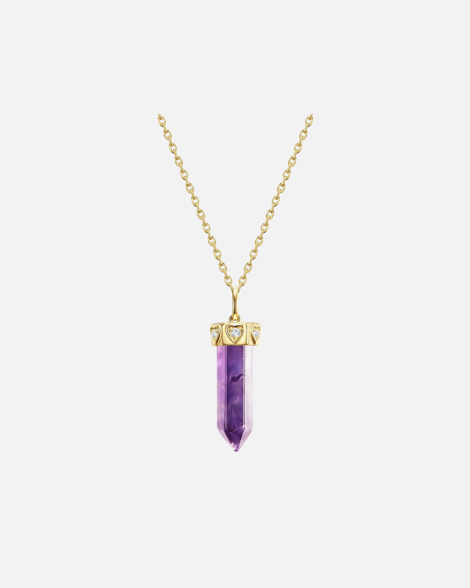 Halskette für Weiblich Glanzstücke München Halskette Sterling Silber Amethyst in Gelbgold 45,0 cm Basiskette + 5,0 cm Verlängerung