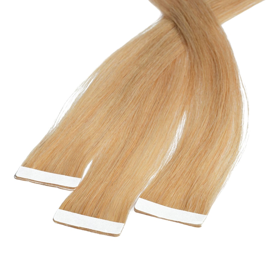 hair2heart Tape Extensions Echthaar #9/31 Lichtblond Gold-Asch 50cm Hellbraun Damen