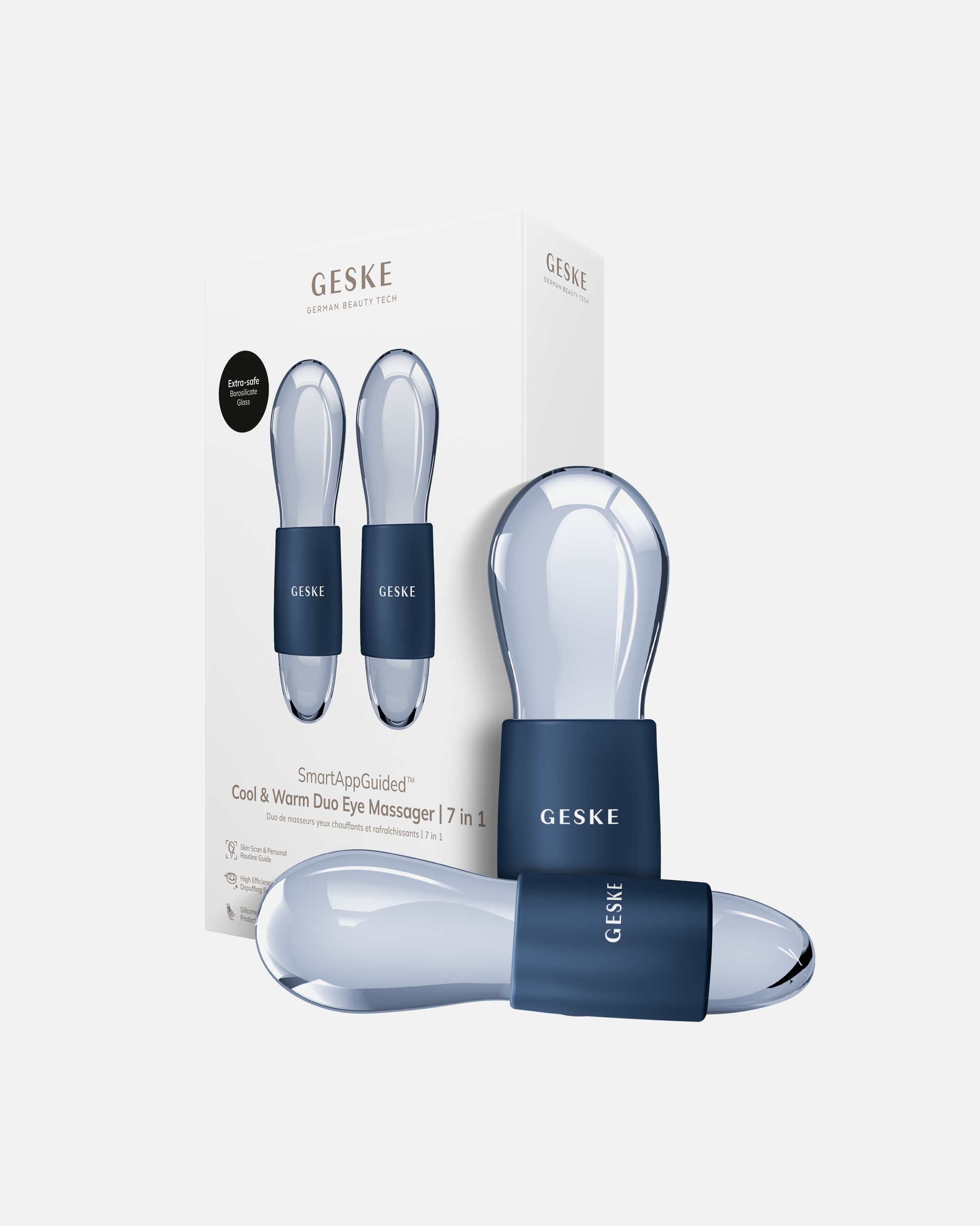 Elektrisches Gesichtsmassagegerät für Unisex GESKE GESKE SmartAppGuided™ Cool & Warm Duo Eye Massager | 7 in 1 Midnight
