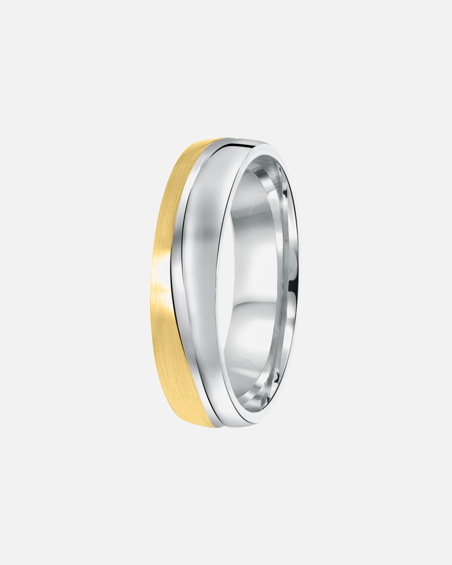 Ring für Männlich Lucardi Ringe 'Cordoba' 925 Silber - silbern-goldfarbig 60mm