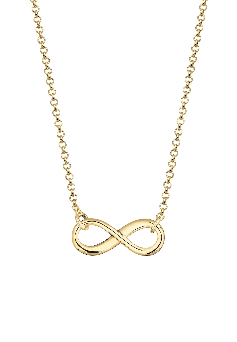 Elli PREMIUM Infinity Unendlichkeit Symbol 375 Gelbgold 40 Damen