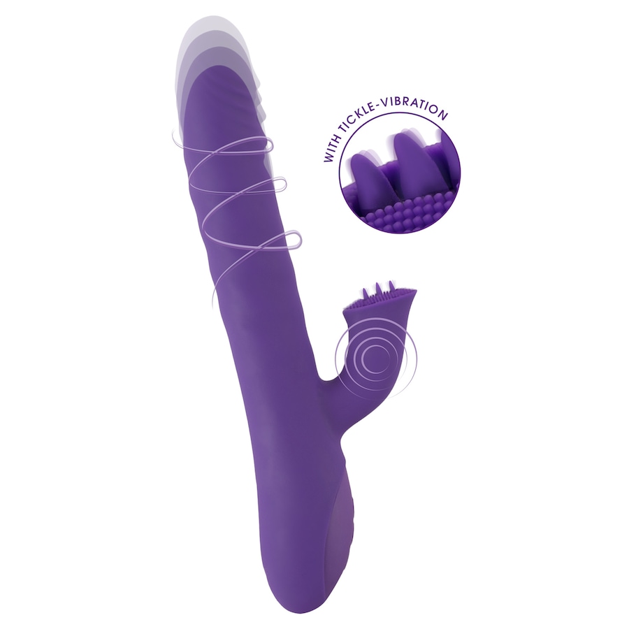 Sweet Smile Stoßvibrator mit Klitorisreizer Thrusting & Rotating Pearl Vibrator lila