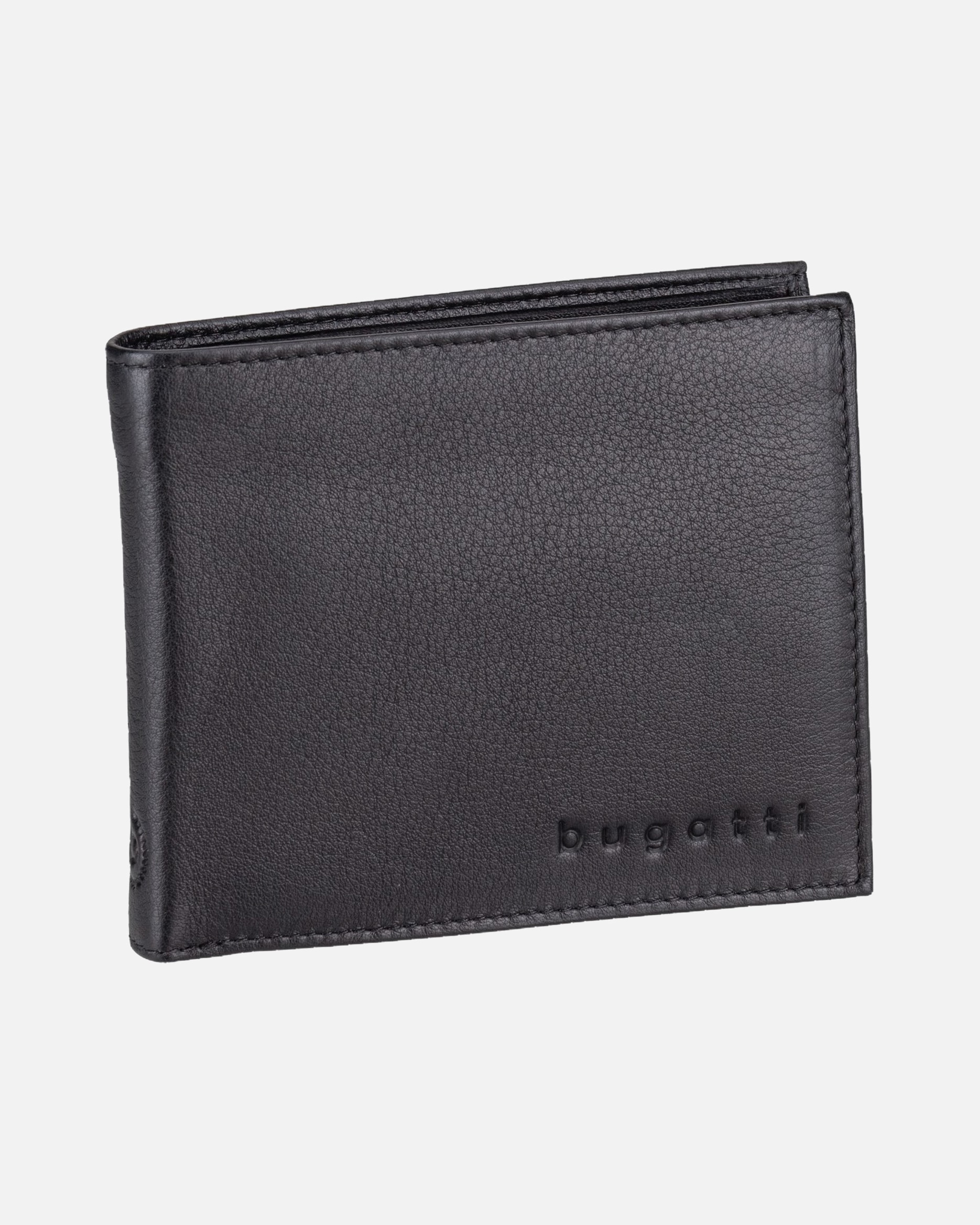 Portemonnaie für Männlich Bugatti Geldbörse Sempre Wallet With Flap Black