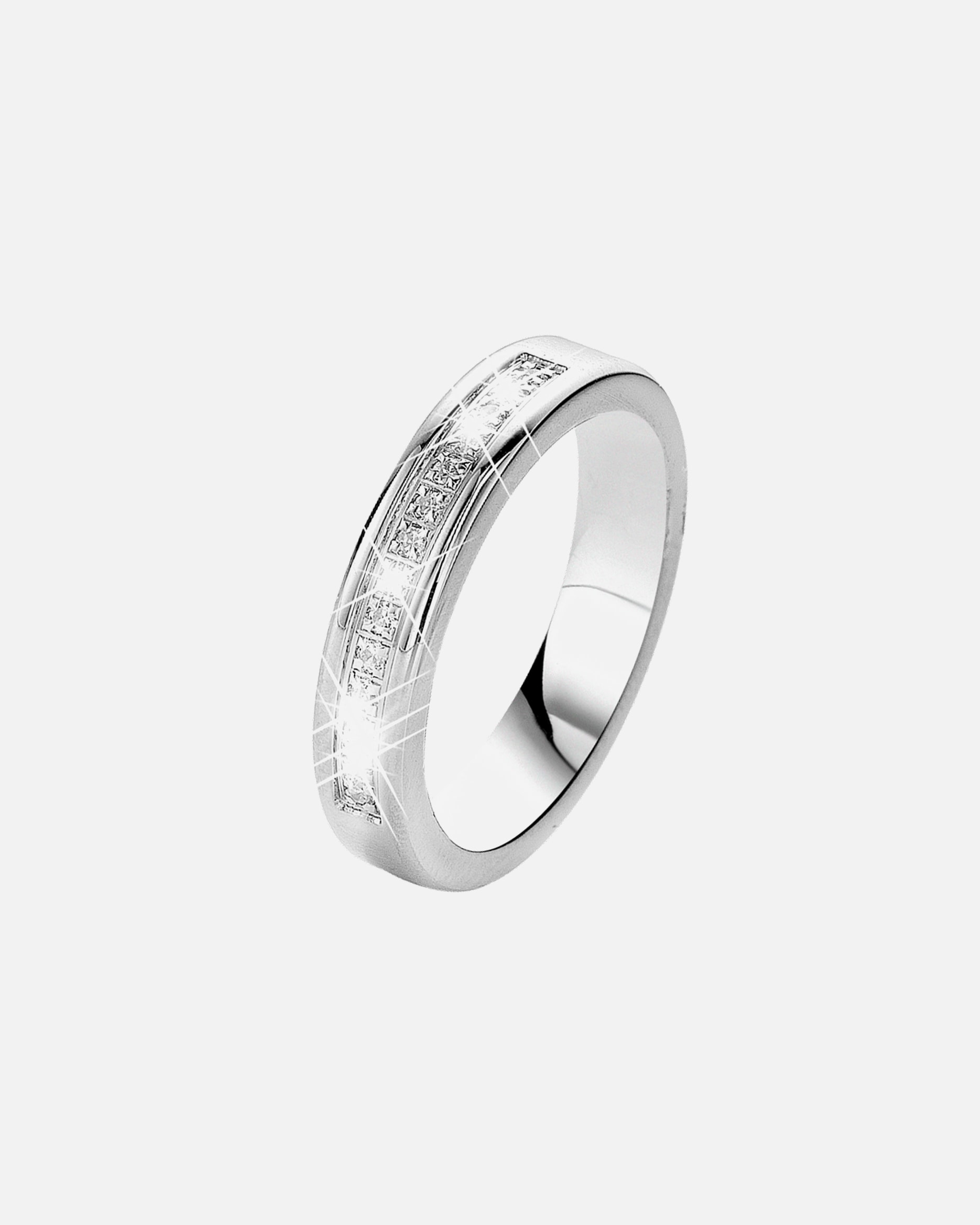 Ring für Männlich Lucardi Ringe 'Marrakech' Stahl Silber - 57mm