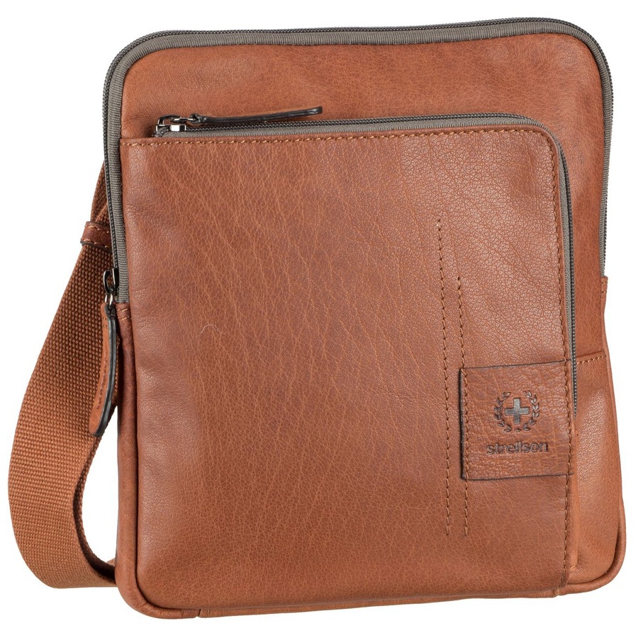 Strellson Umhängetasche Hyde Park XSVZ Cognac Hellbraun Herren