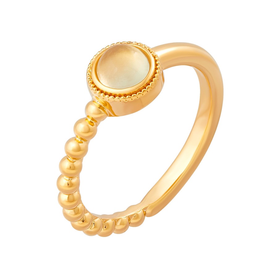 caï Ring 925/- Sterling Silber Prehnit grün 052 (16,6) Damen