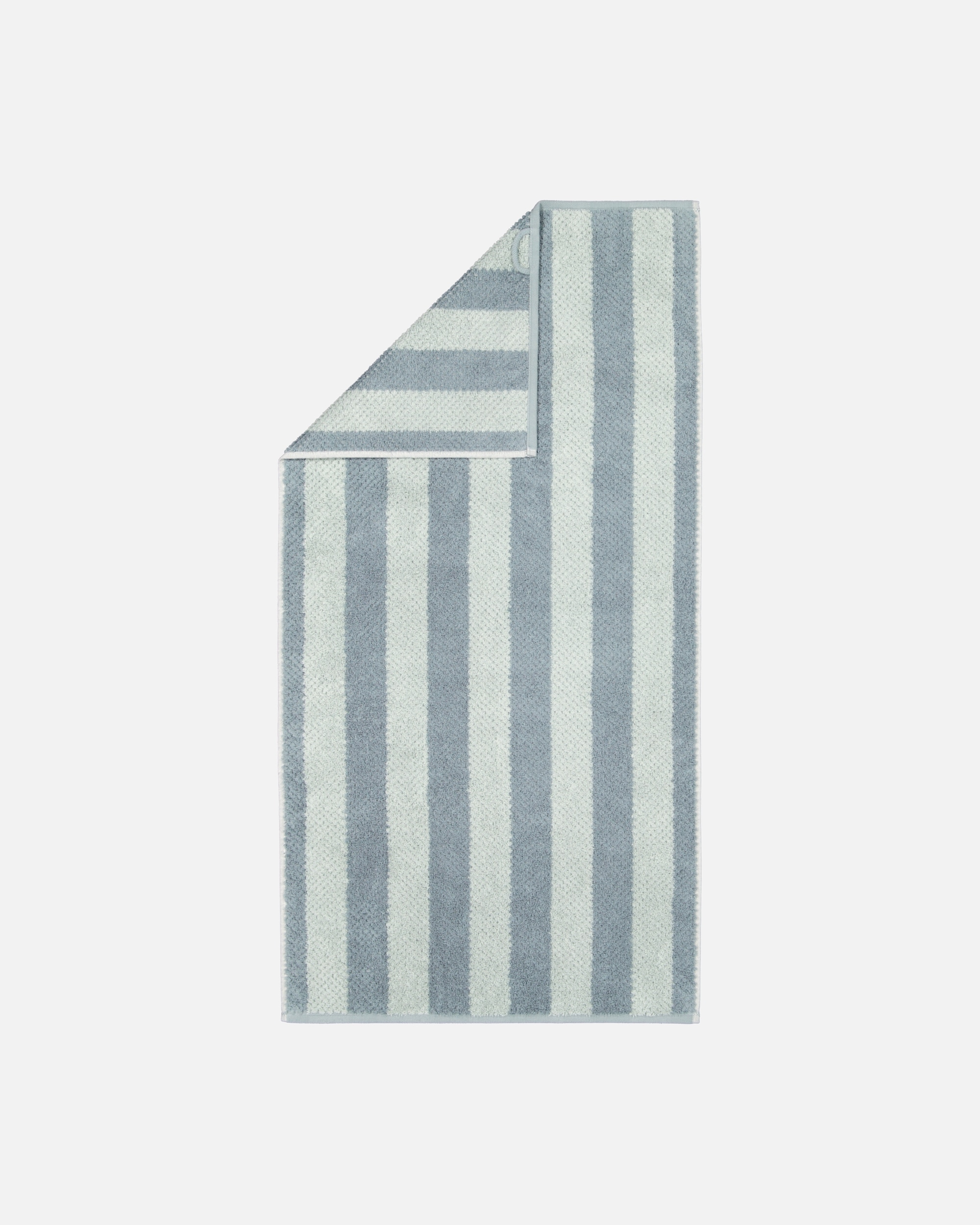 Handtuch für Unisex Cawö Cawö Handtücher Pure Stripes 6502 mystic green - 44 Handtuch 50x100 cm