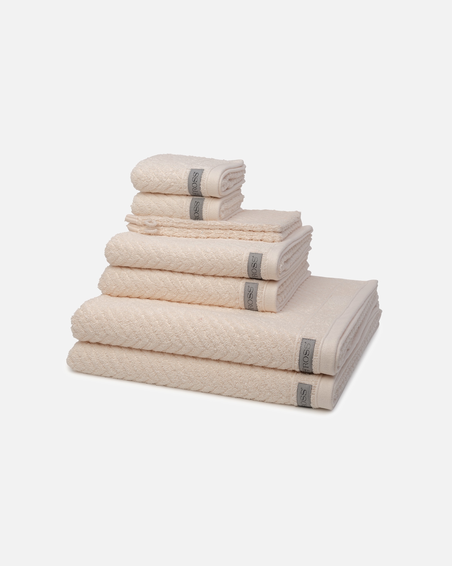 Handtuch für Unisex ROSS Smart 8-teilig Handtuch-Set Natur