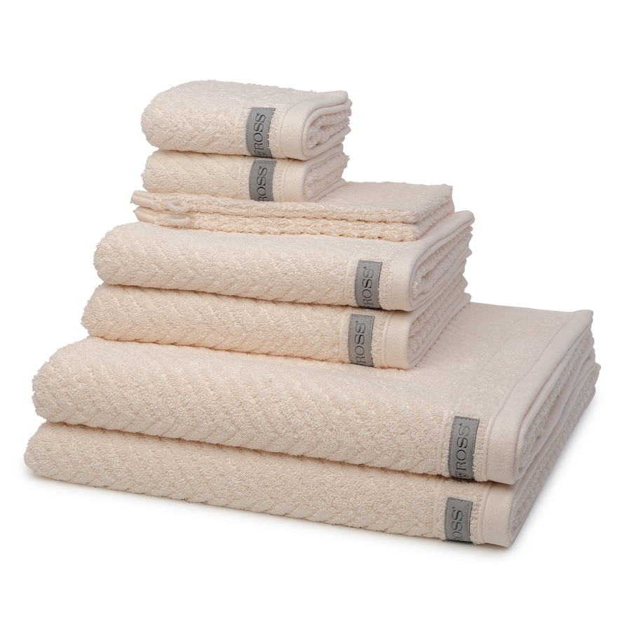 ROSS Smart 8-teilig Handtuch-Set Natur Silber